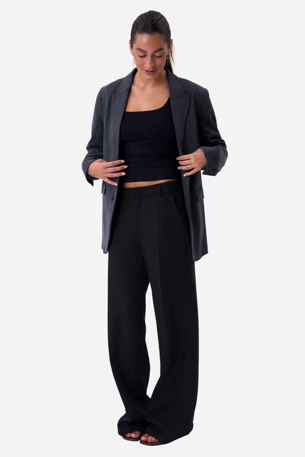 Klassisk fit Blazer - Mørkegrå