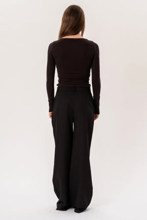 Rosalie Wide Pants - Sort