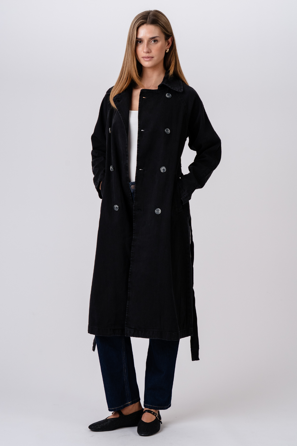 Denim Trenchcoat - Antracit
