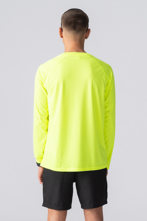 Langærmet Trænings T-shirt - Neon Gul