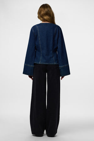 Flora Denim Skjorte - Dark Blue Denim