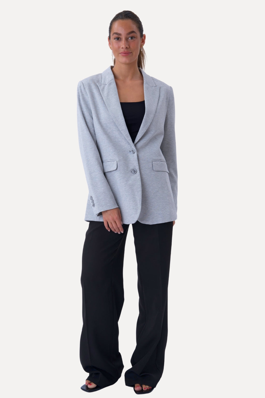 Klassisk fit Blazer - Lysegrå