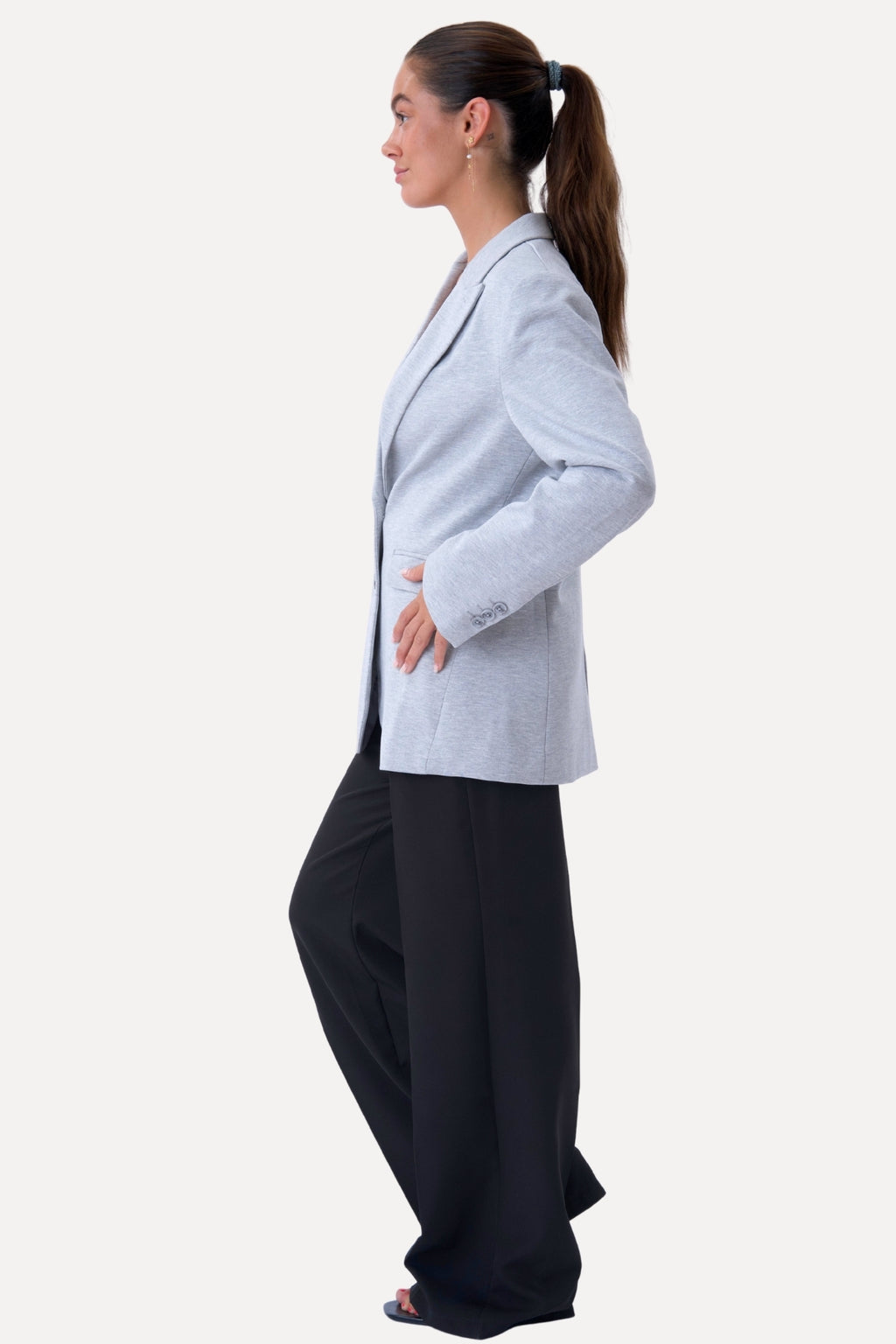 Klassisk fit Blazer - Lysegrå