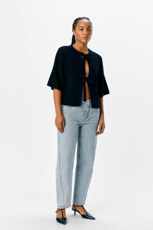 Julla Parvi 2/4 Strik Cardigan - Sort