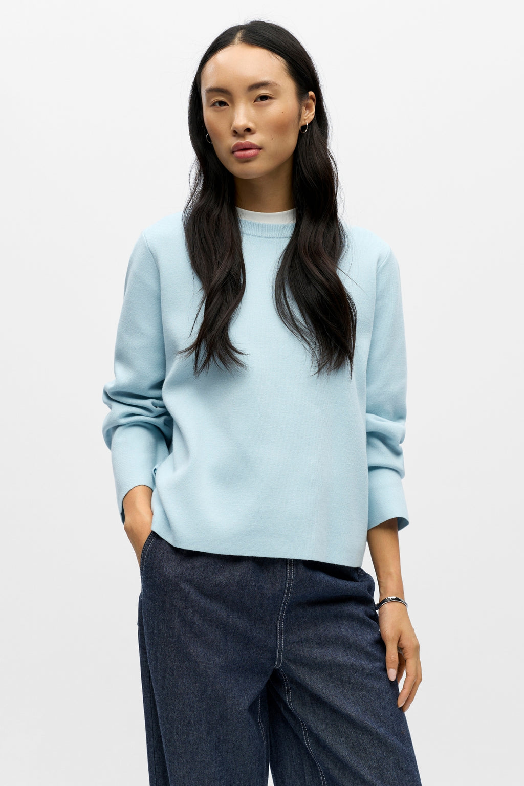 Reynard O-Neck Pullover - Vinterhimmel