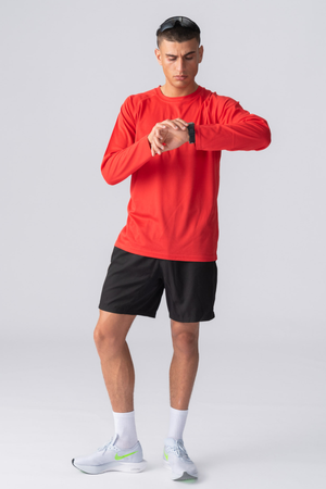 Langærmet Trænings T-shirt - Rød