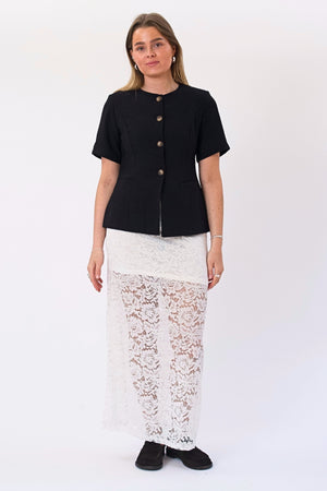 Amara Lace Maxi Skirt - Hvid