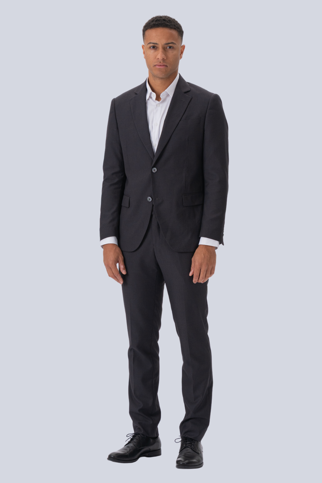 Premium Enkeltradet Jakkesæt (Gråbrun)