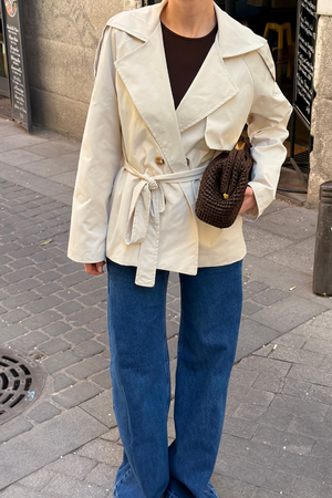 Sia Short Trenchcoat - Off White