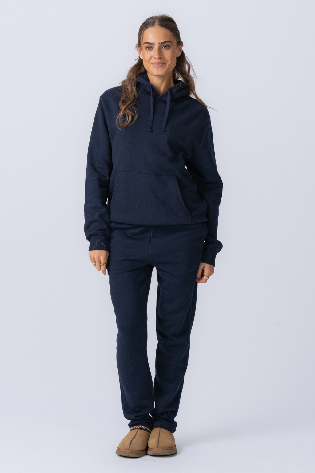 Essential Hooded Sweatset til Dame - Navy