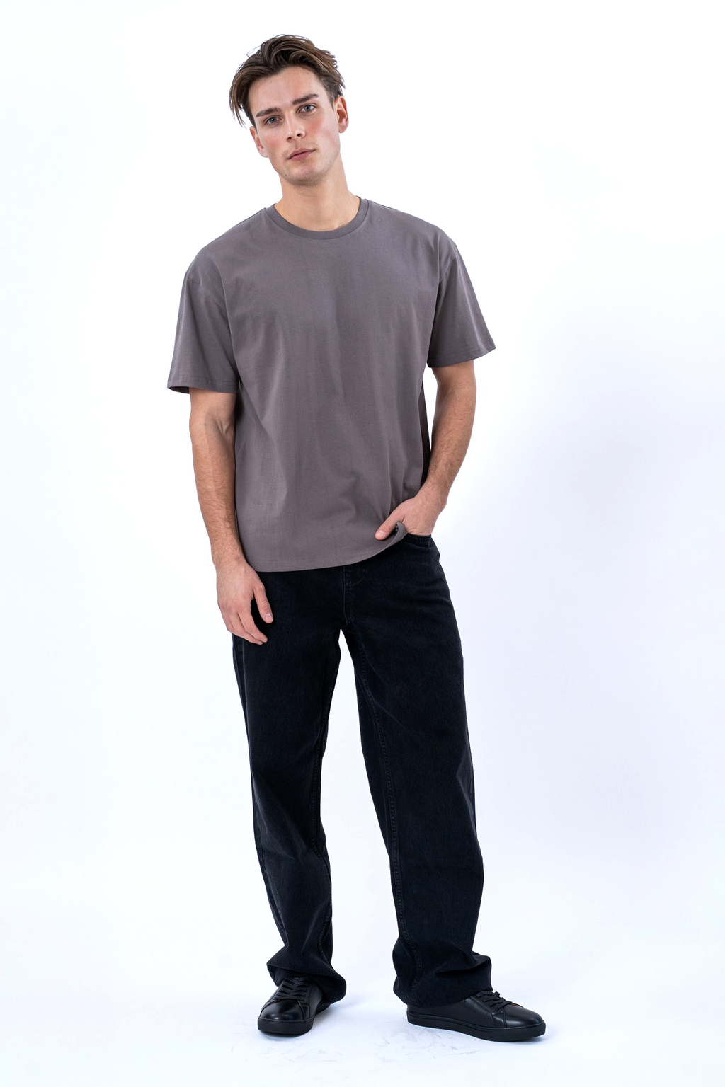 Heavy Boxfit Tee - Mørkegrå