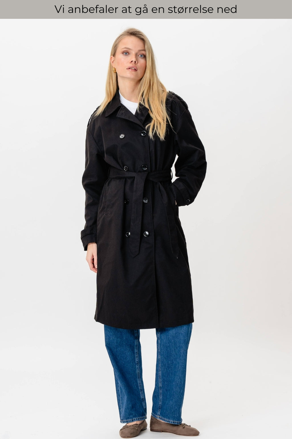 Linea trenchcoat - Sort
