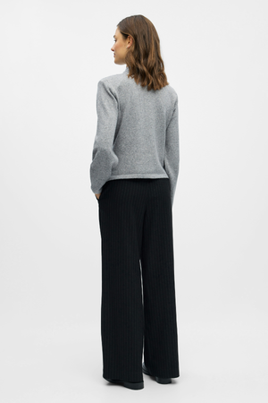 Zari Strik Cardigan - Medium Grey Melange