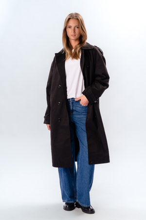 Linea trenchcoat - Sort