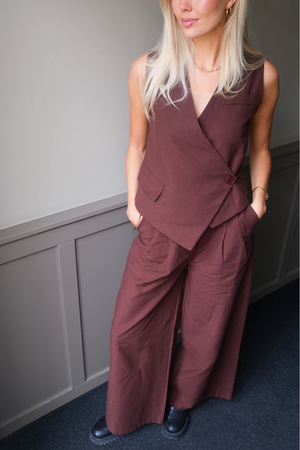 Melissa Wide Pants - Brun