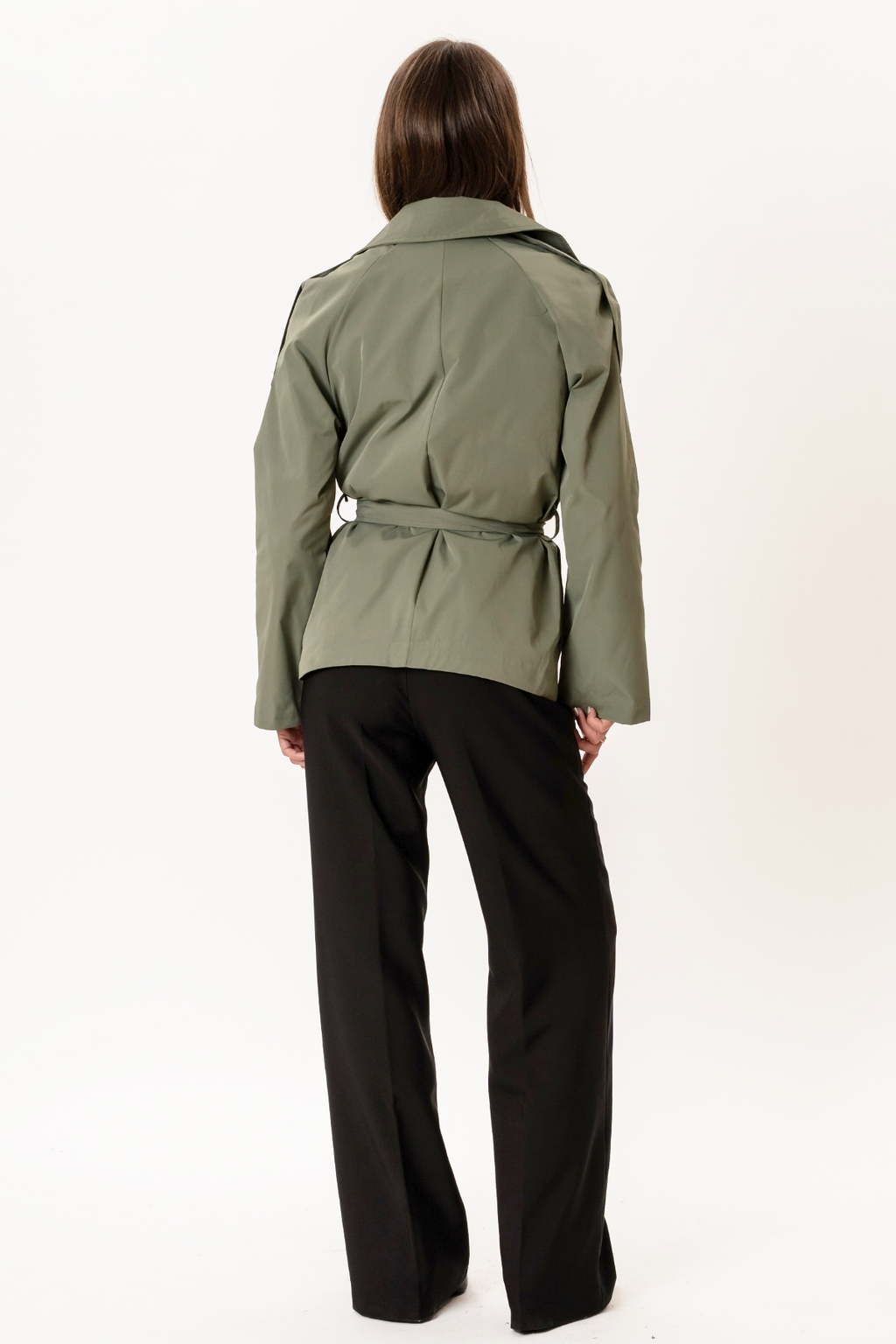 Sia Short Trenchcoat - Khaki