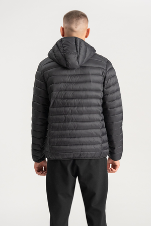 Hooded Let Puffer Jakke - Sort