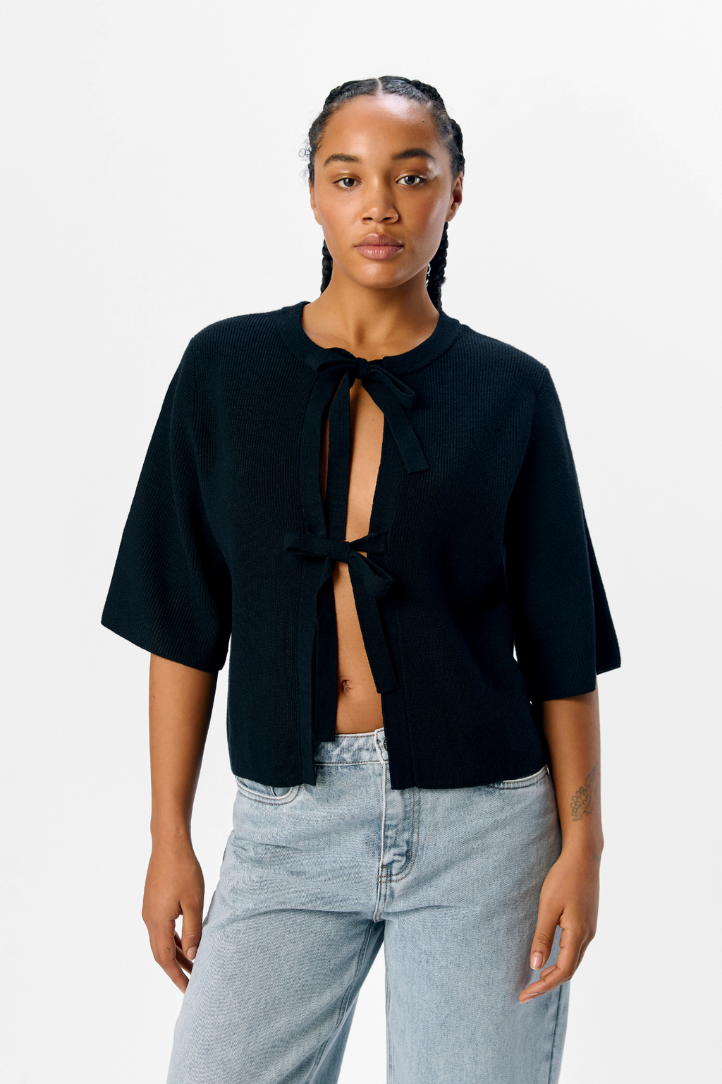 Julla Parvi 2/4 Strik Cardigan - Sort