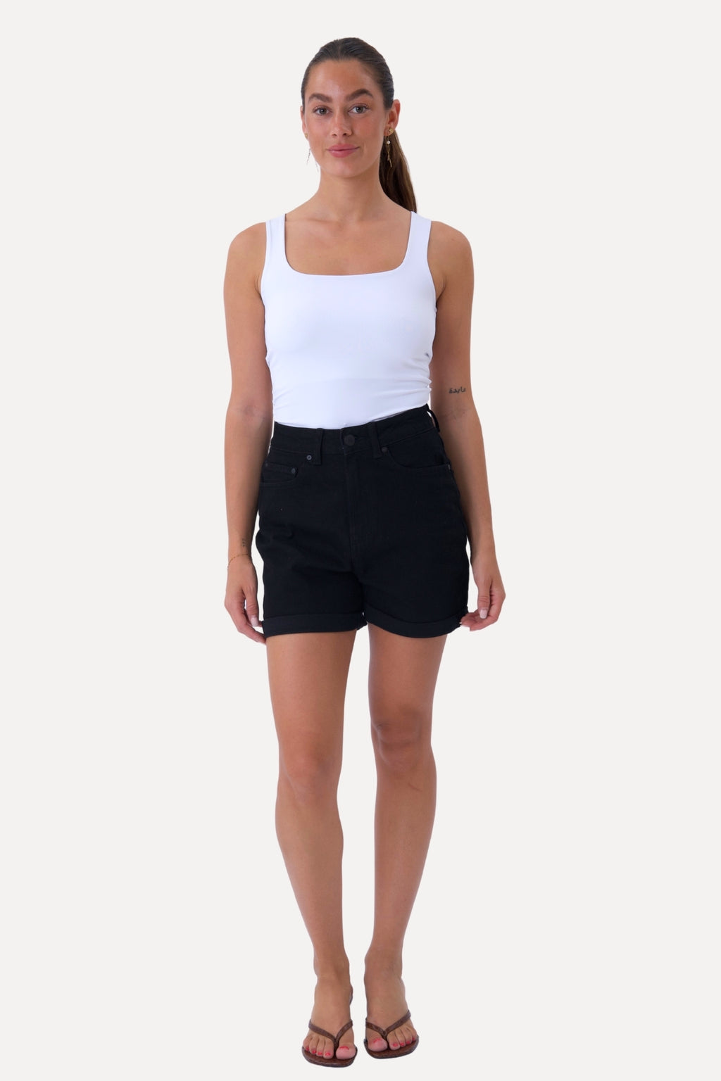 De Originale Performance Denim Shorts - Sort Denim (Kvinde)