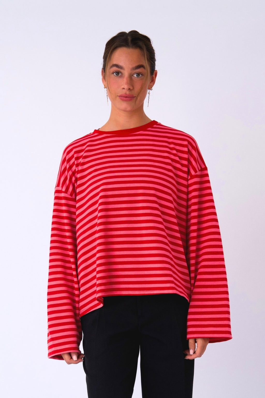 Cleo Bluse - Rød/Pink