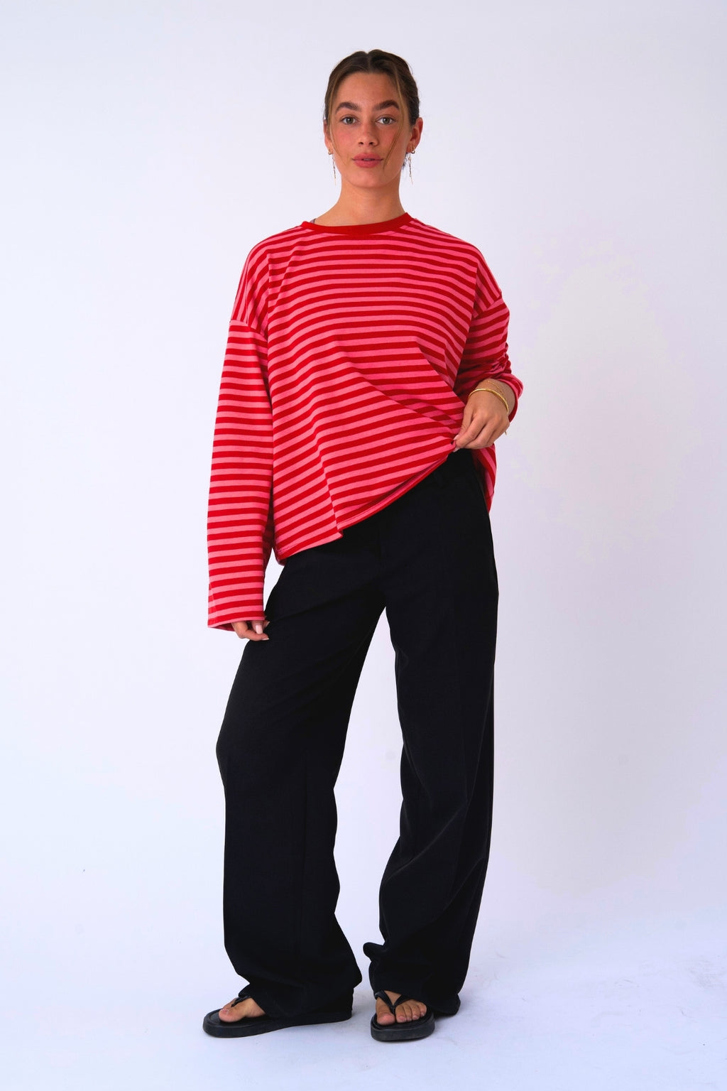 Cleo Bluse - Rød/Pink