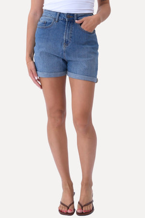 De Originale Performance Denim Shorts - Medium Blå Denim (Kvinde)