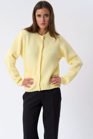 Emilie Strik Cardigan - Gul