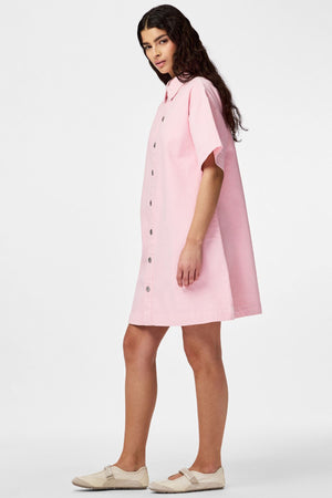 Sky A-Shape Denim Kjole - Roseate Spoonbill