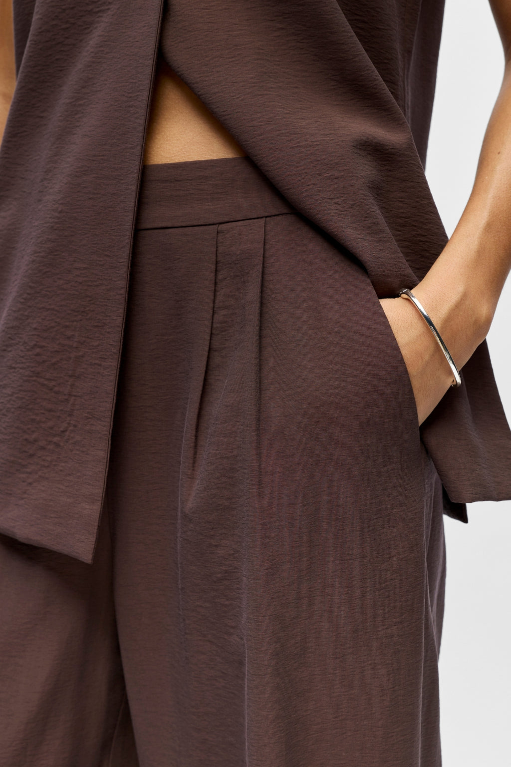 Isla Wide Pants - Brun