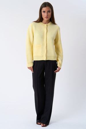 Emilie Strik Cardigan - Gul