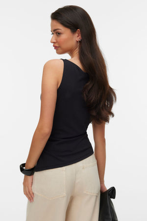 Kira Boat-Neck Top - Sort
