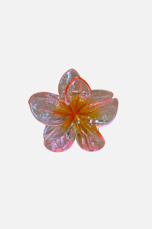 Flower Hair Clip - Pink/Orange