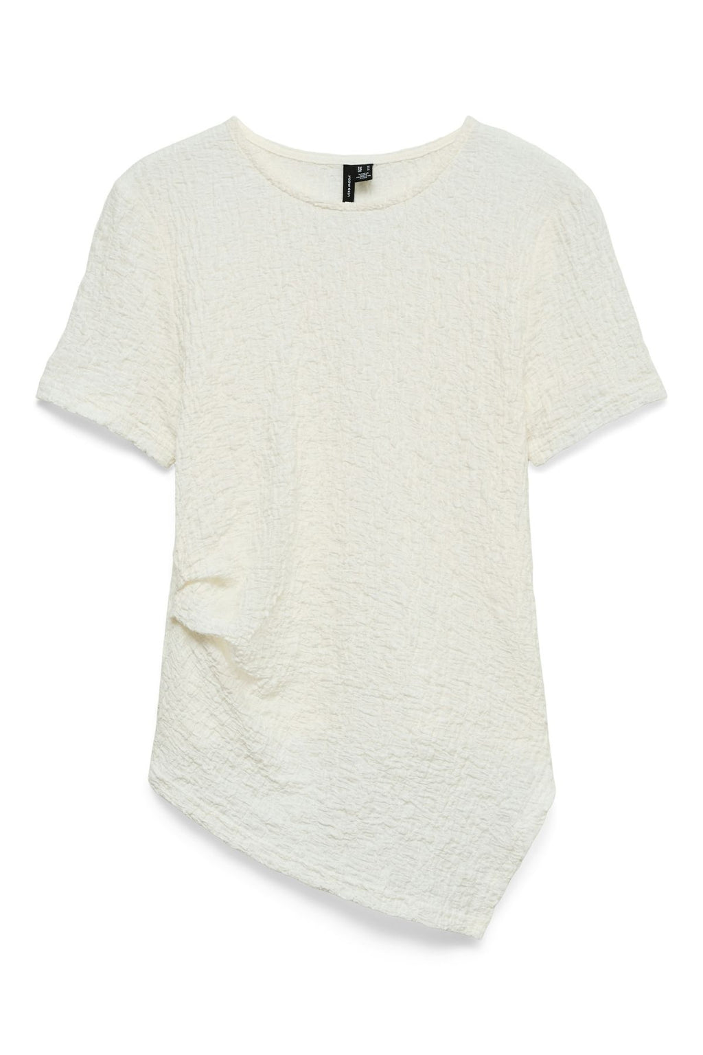 Alissia Asymmetrisk o-Neck Top - Snow White
