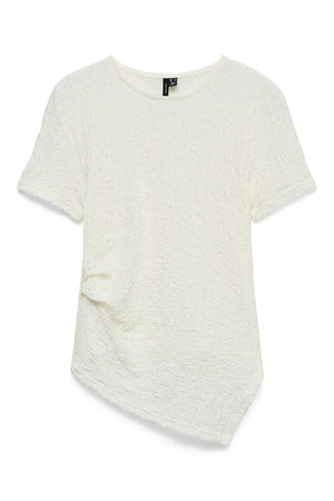Alissia Asymmetrisk o-Neck Top - Snow White