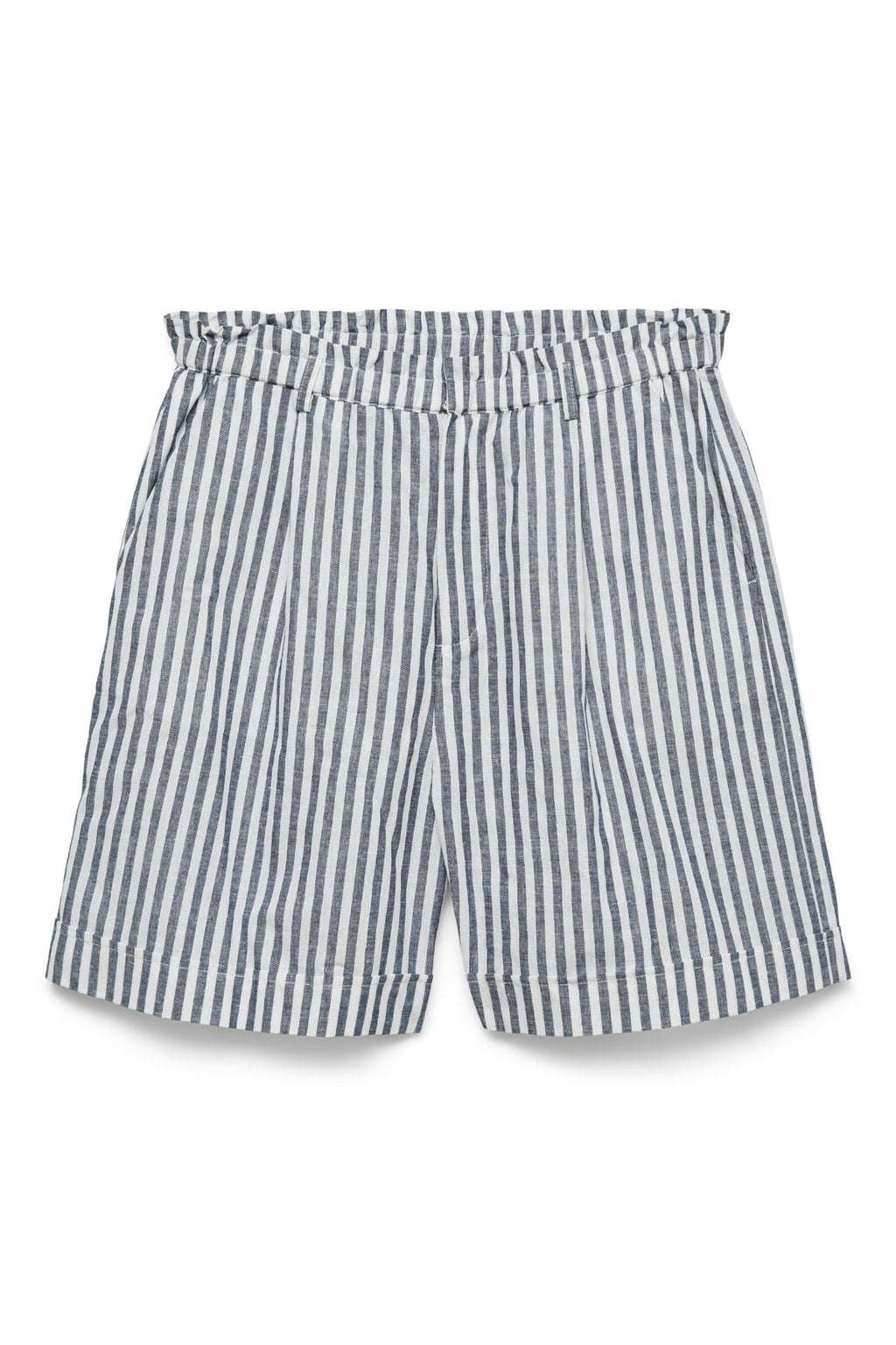 Selma Shorts - Navy Stribet - Snow White