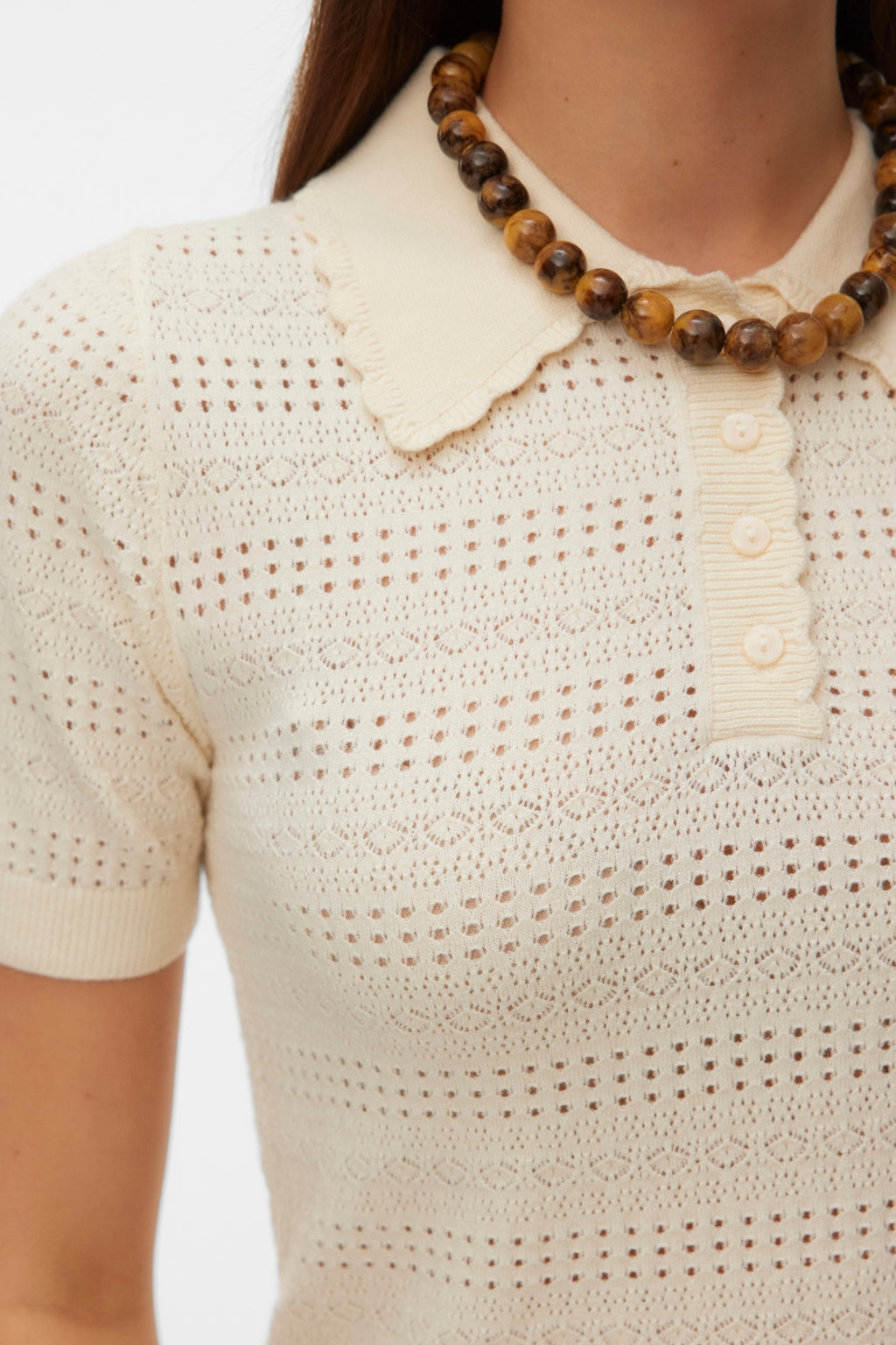 Limone Scallop Rullekrave - Birch