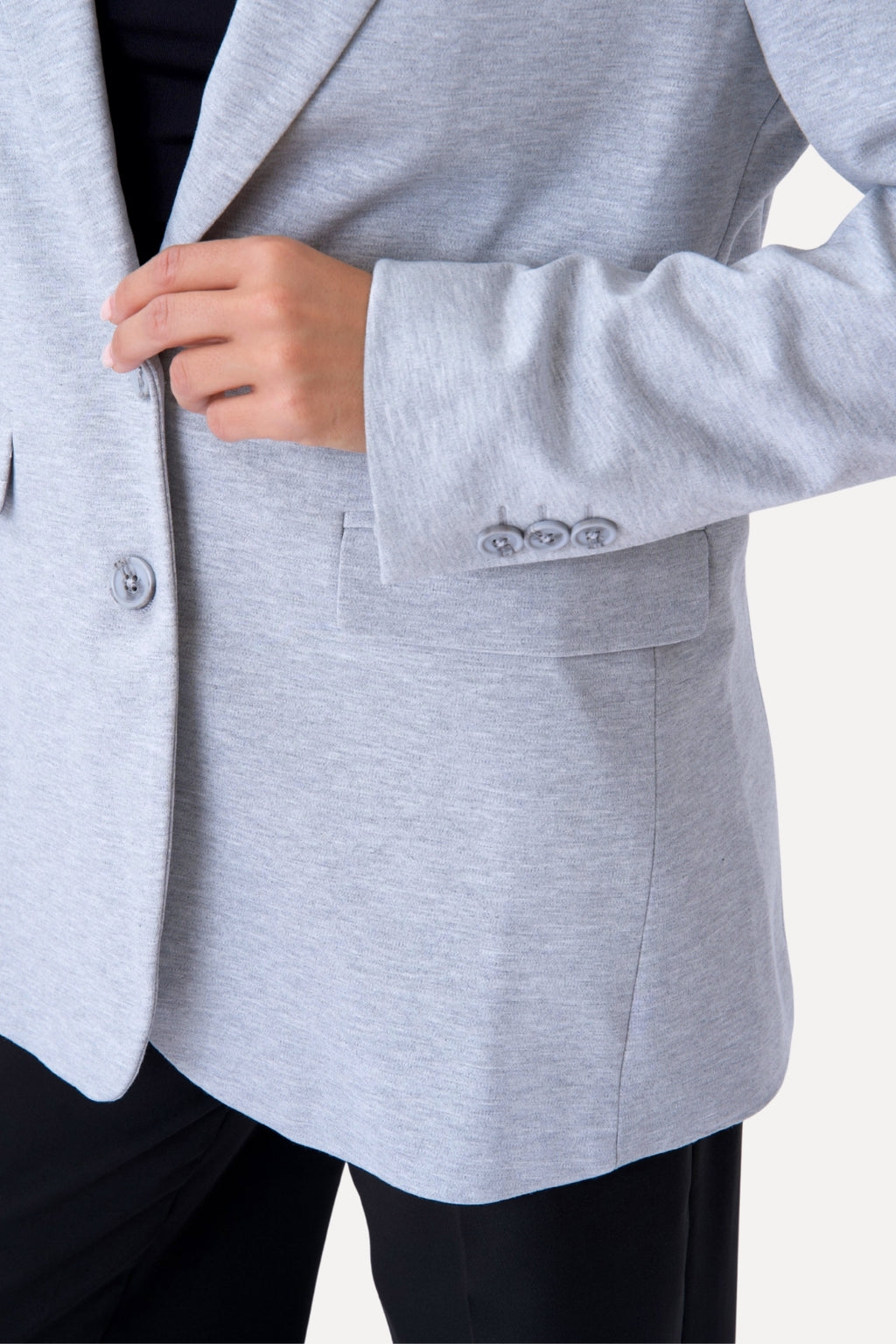 Klassisk fit Blazer - Lysegrå