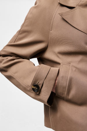 Scarlett Short Trenchcoat - Brun