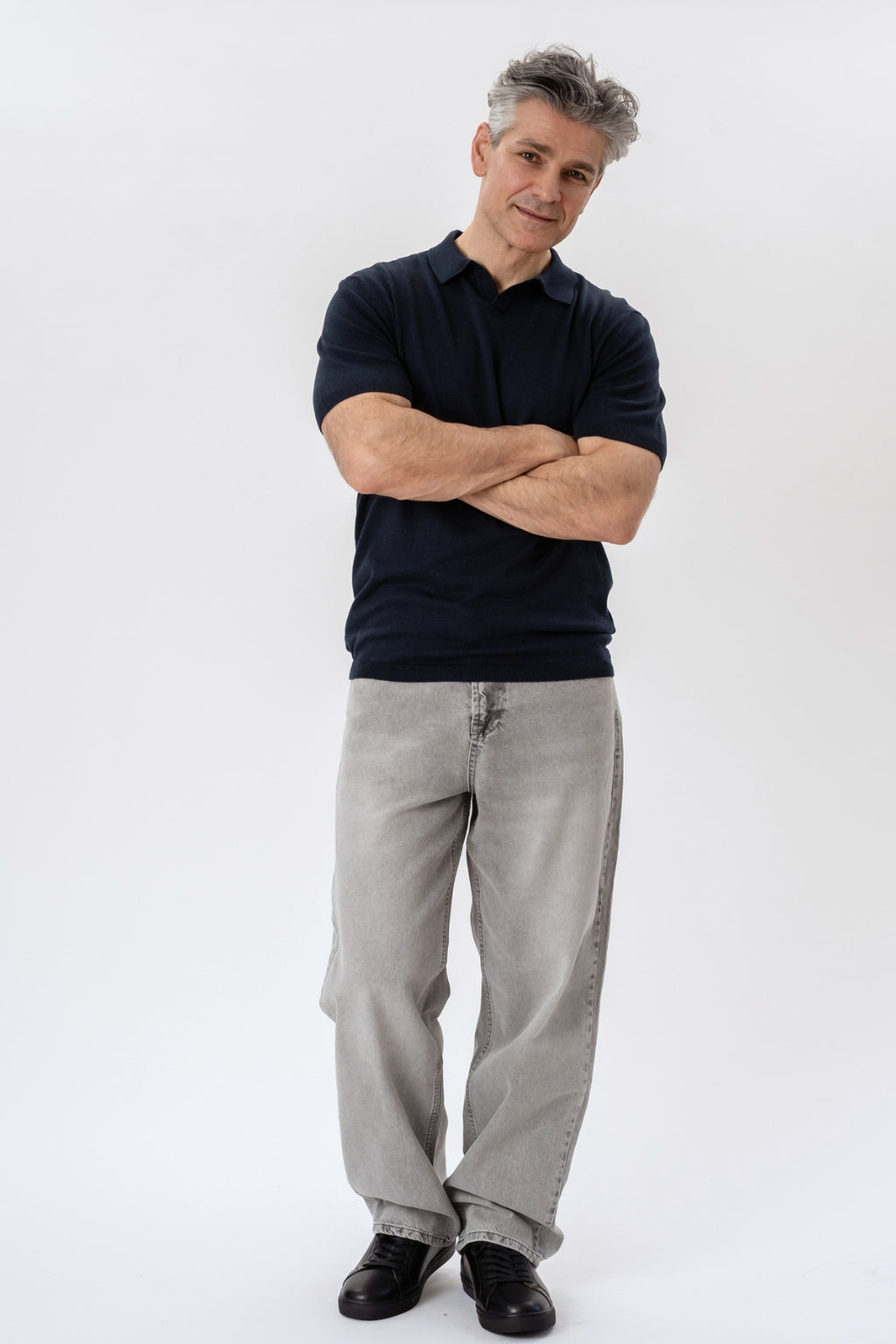 Nathan Knit Polo - Navy