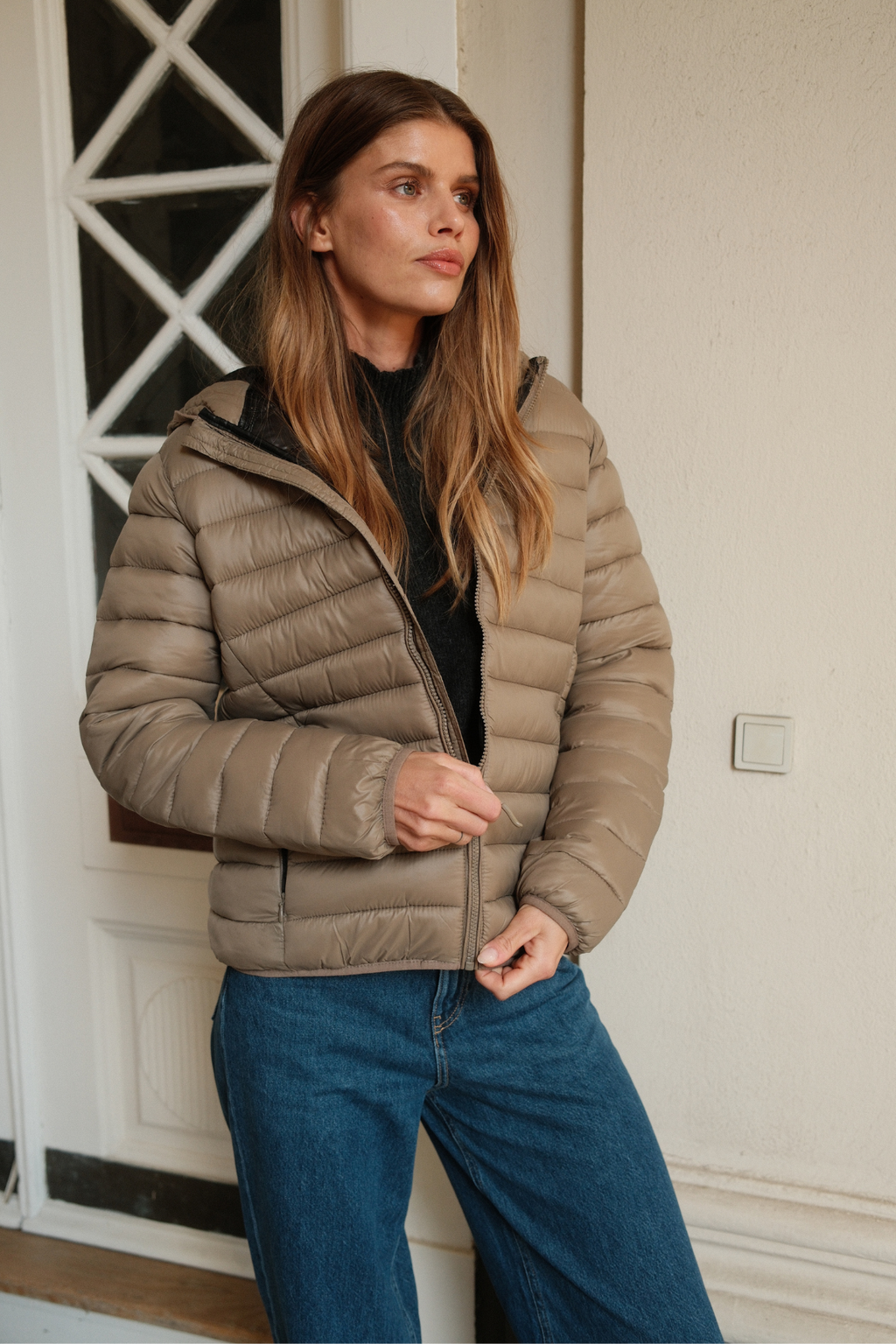 Let Puffer Jakke - Sand