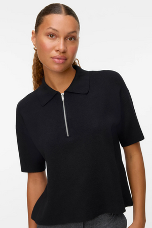 Gold 2/4 Poloneck Pullover - Sort