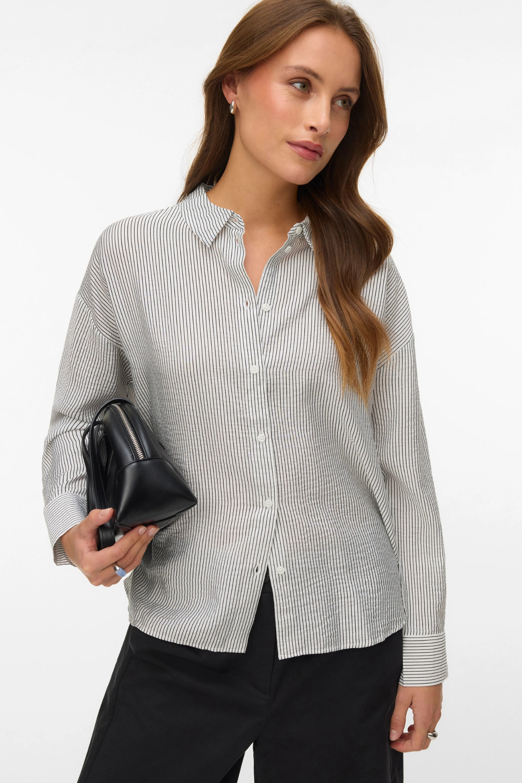 Kaja Ls Shirt - Snow White Amanda Black