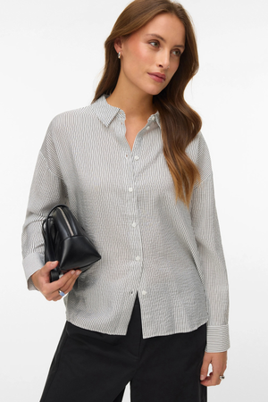 Kaja Ls Shirt - Snow White Amanda Black