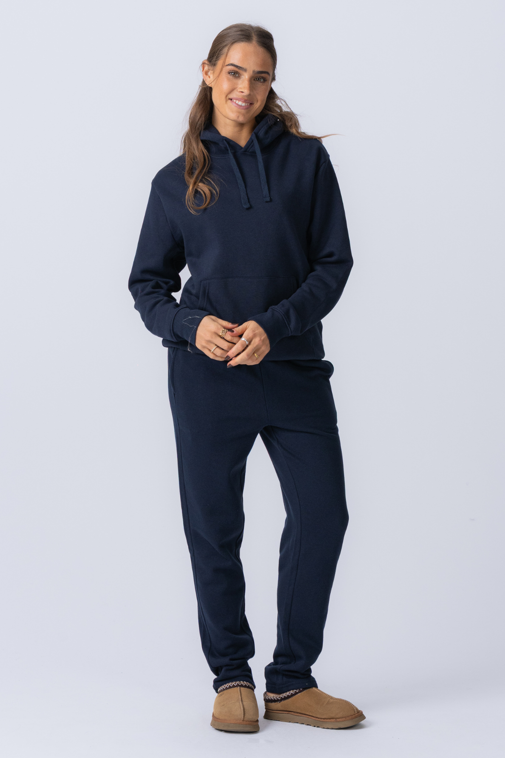Essential Hooded Sweatset til Dame - Navy