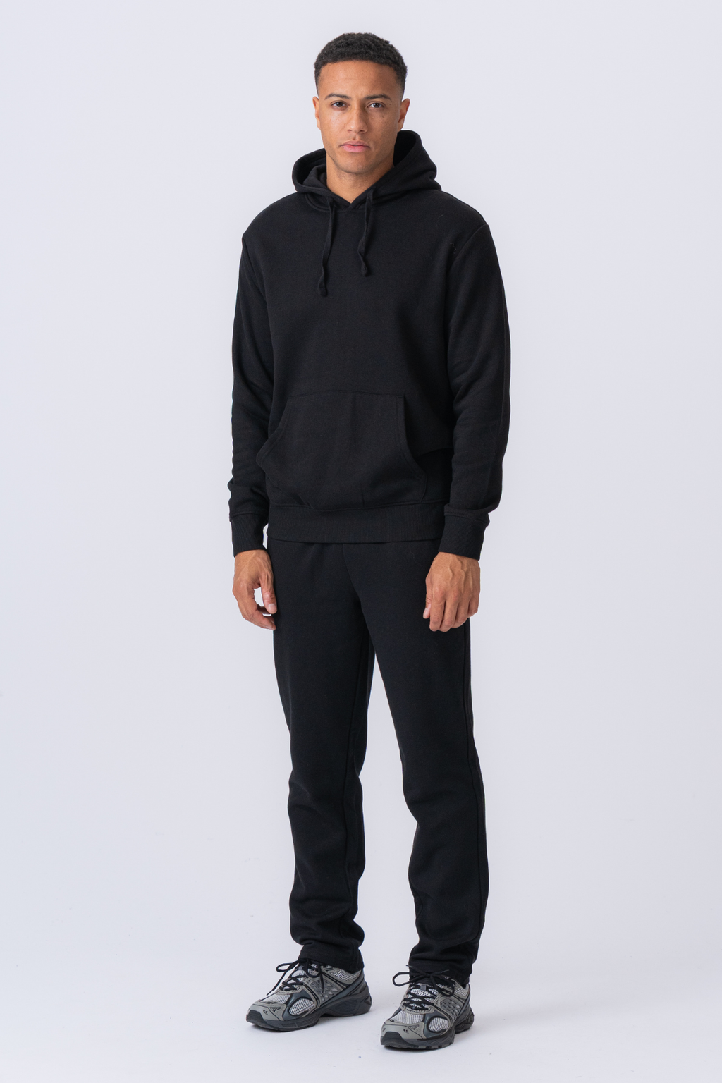 Essential Hooded Sweatset - Sort