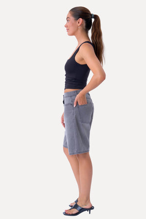 Denim Shorts - Grå