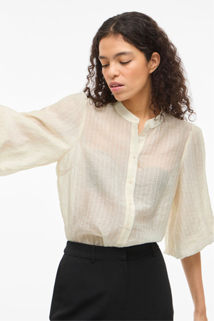 Top med Rhinestensknapper - Birch