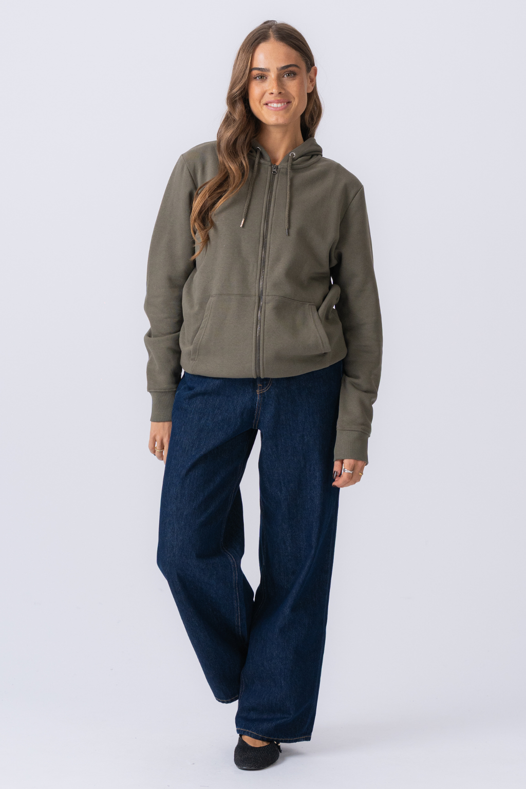Zip Hoodie - Grøn