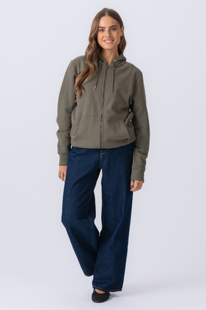 Zip Hoodie - Grøn