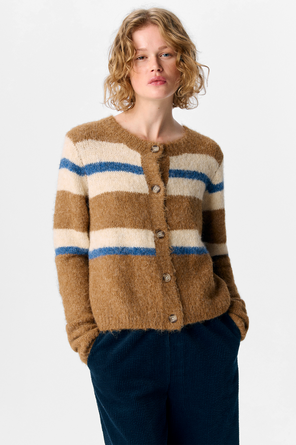 Galia Strikket Cardigan - Tannin Melange
